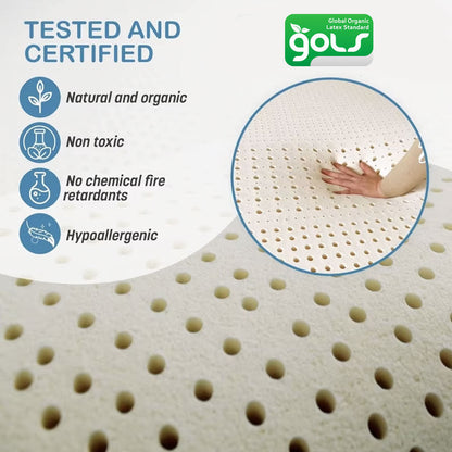 Sur-Matelas En Latex 100% Naturel Épaisseur 6 cm