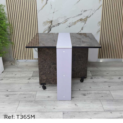 Table à Manger Pliante Multifonctionnelle Couleur Marbré