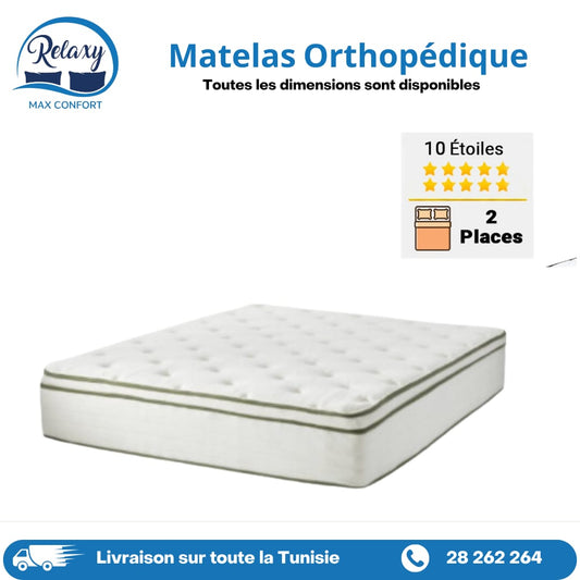 Matelas à Ressorts Eurotop 2 Place 10 étoiles