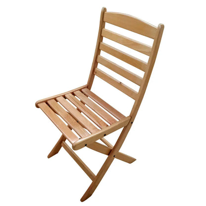 Chaise de Plage Pliable en Bois Massif Naturel